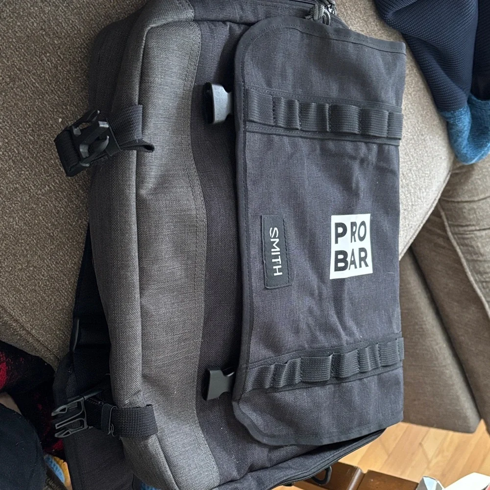 Smith Pro Bar Large Size Black Grey Gray Messenger Bag Laptop Computer Bag